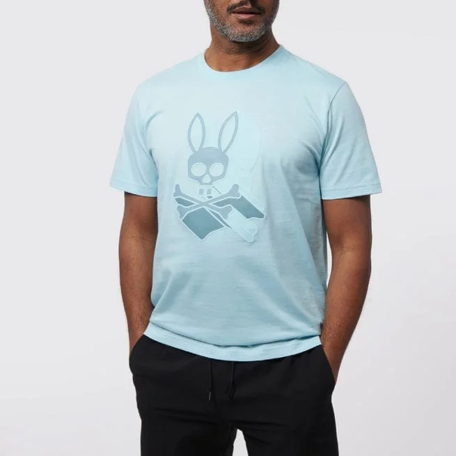 Psycho Bunny Dayton Graphic Tee (Seafoam) B6U232Y1PC Practical Men's Quick Practical Men's Quick