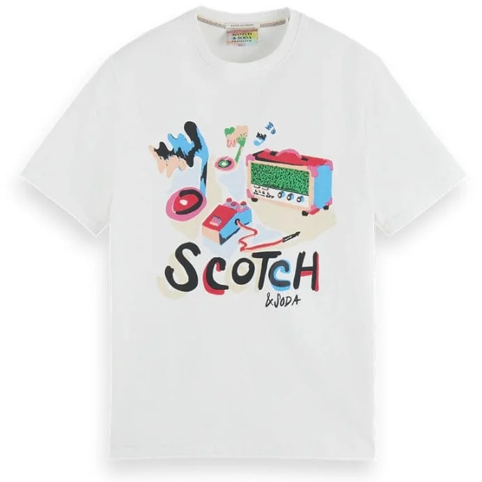 Scotch & Soda Day To Night Aw Tee (White) 173020 Elegant Men's Formal  Elegant Men's Formal 