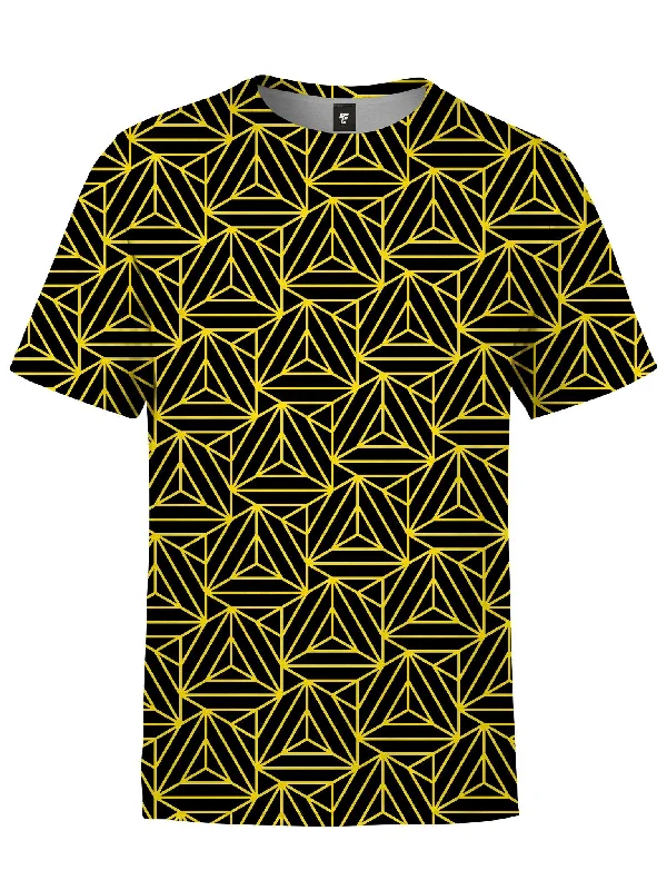 Trinity Vortex (Yellow) Unisex Crew Polished Men's Silk Polished Men's Silk