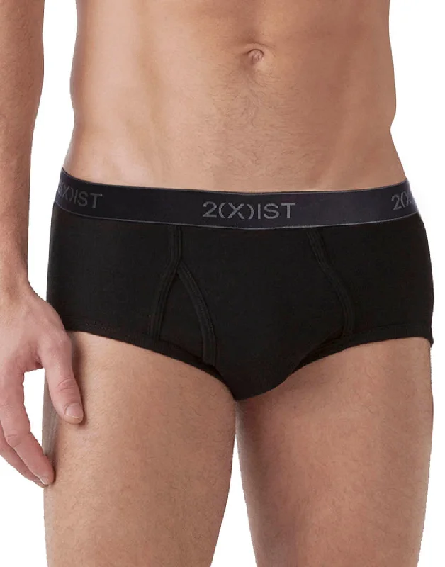 2xist Men's 3-Pack Essential Core Fly-Front Brief 020039 Trendy Men's Bucket Trendy Men's Bucket