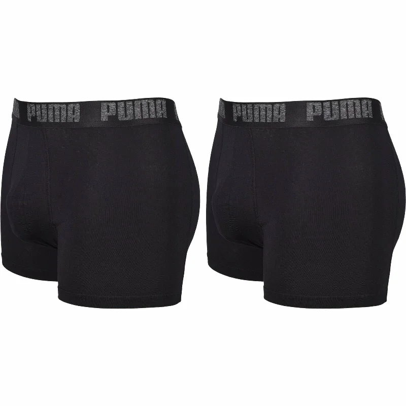 521015001230 , Puma, Men's 2Pk Boxers - Black/Black Rugged Men's Outdoor  Rugged Men's Outdoor 