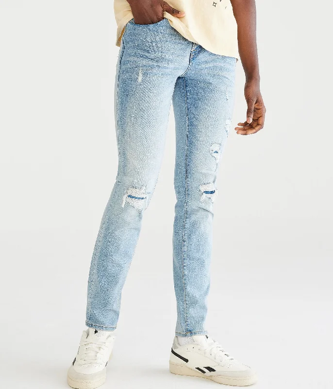 Aeropostale Mens Super Skinny Premium Max Stretch Jean With Coolmaxar Technology Youthful Men's Pop Youthful Men's Pop