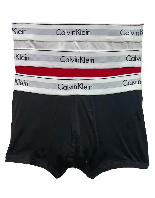 Calvin Klein Modern Cotton Stretch Low Rise Trunk 3-Pack NB1085 Artistic Men's Hand Artistic Men's Hand