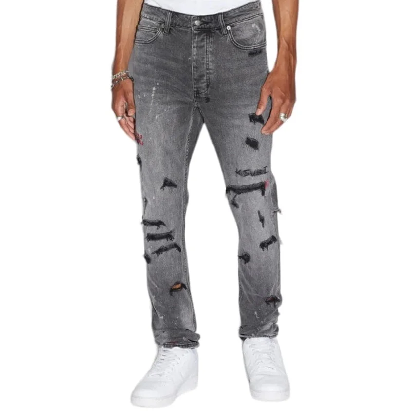 Ksubi Chitch Trashed Devil Denim (Faded Black) MJW23DJ003 Cool Men's Distressed Cool Men's Distressed