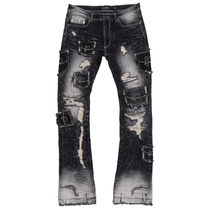 F1721 Rackade Stacked Jeans - Black Confident Men's High Confident Men's High