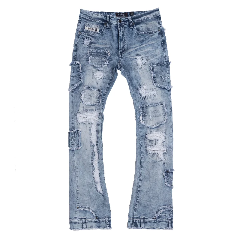 F1721 Rackade Stacked Jeans - Light Wash Masculine Men's Thick Masculine Men's Thick