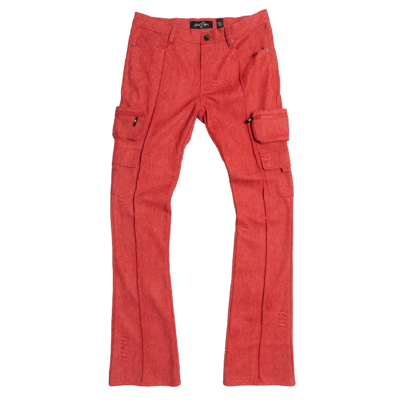 F2789 CASA DE PU Pants - Red Trendy Men's Scandinavian Trendy Men's Scandinavian