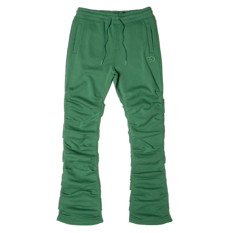 F6220 Malik Stacked Sweatpants - Green Refined Men's European Refined Men's European