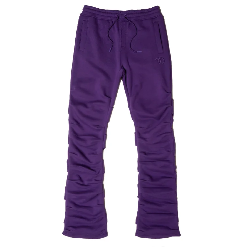 F6220 Malik Stacked Sweatpants - Purple Casual Men's Japanese  Casual Men's Japanese 