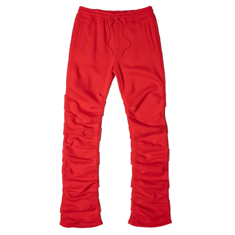 F6220 Malik Stacked Sweatpants - Red Modern Men's Tech Modern Men's Tech