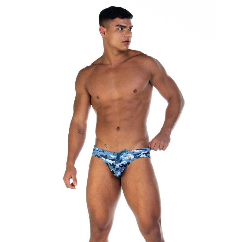 Gigo Camo swim brief camouflage blue Refined Men's Hand Refined Men's Hand