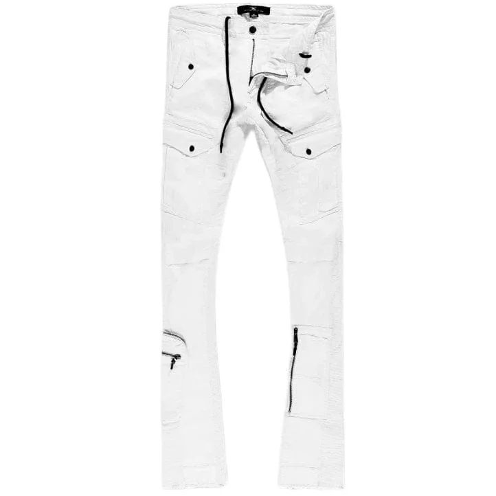 Jordan Craig Martin Stacked Aviation Cargo Pants (Bone) JTF220 Refined Men's Velvet Refined Men's Velvet