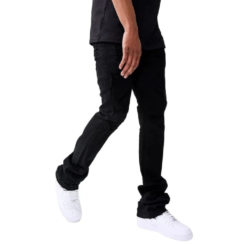 Jordan Craig Martin Stacked Denim Pants (Black) JTF956 Practical Men's Quick Practical Men's Quick