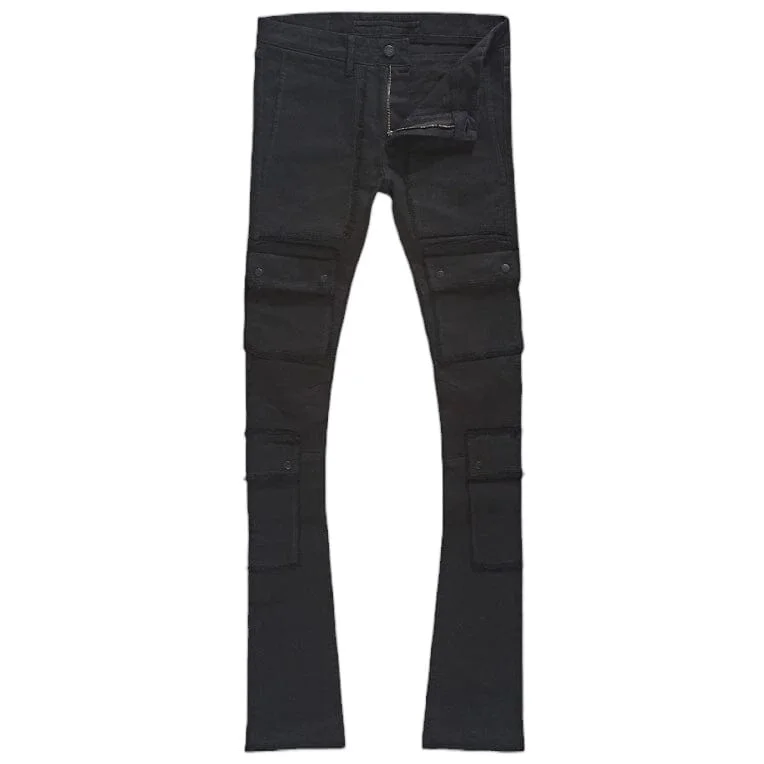 Jordan Craig Martin Stacked El Dorado Cargo Pants (Jet Black) JTF218 Hip Men's Retro Hip Men's Retro