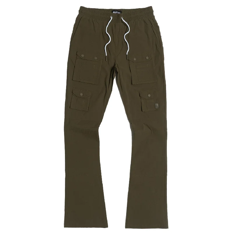 M1633 Colton 34” Stack Nylon/Spandex  Sweat Pants - Dark Olive Tough Men's Tactical Tough Men's Tactical