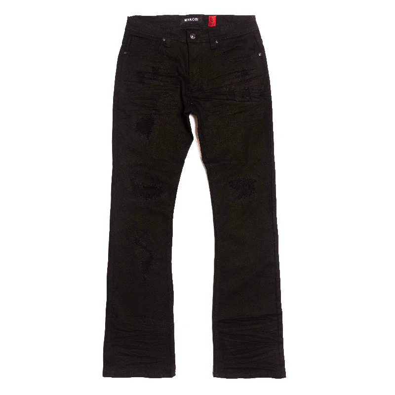 M1948 Benini Twill Stacked Jeans - Black Edgy Men's Punk Edgy Men's Punk