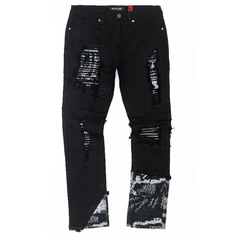 M1994 Bagnoli Tapestry Jeans - Black Tailored Tailored