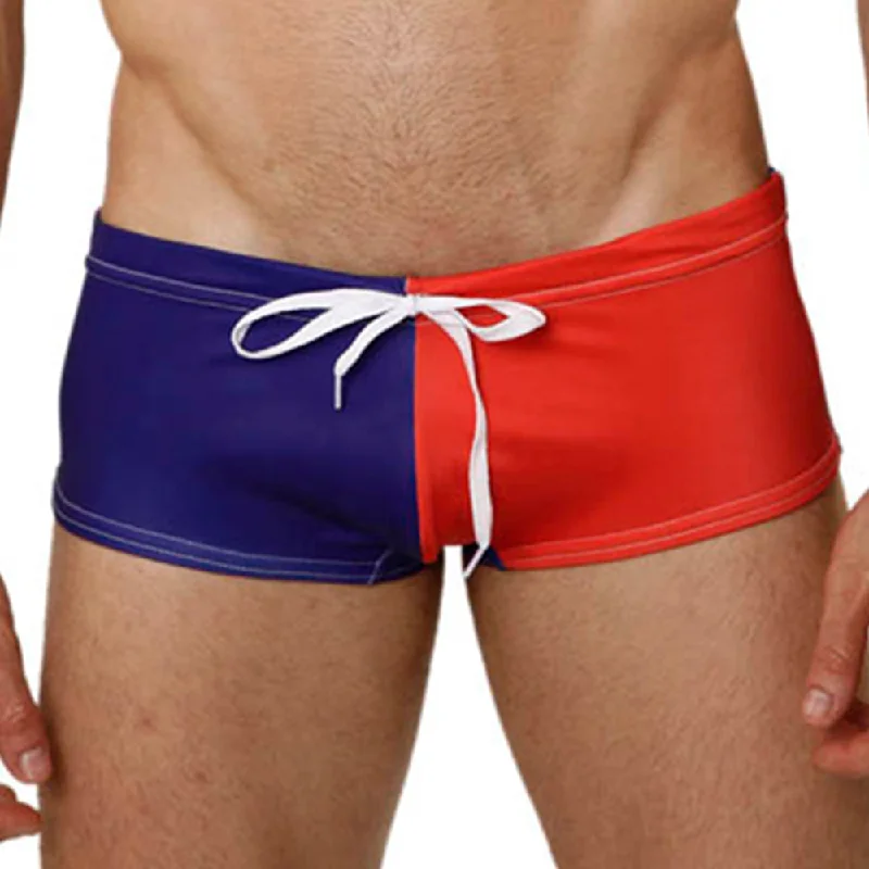 Mensuas MN8002 France Flag Swim Trunk Business Business