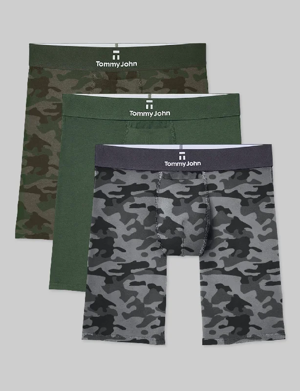 Second Skin Boxer Brief 8" (3-Pack) Casual Men's Loose Casual Men's Loose