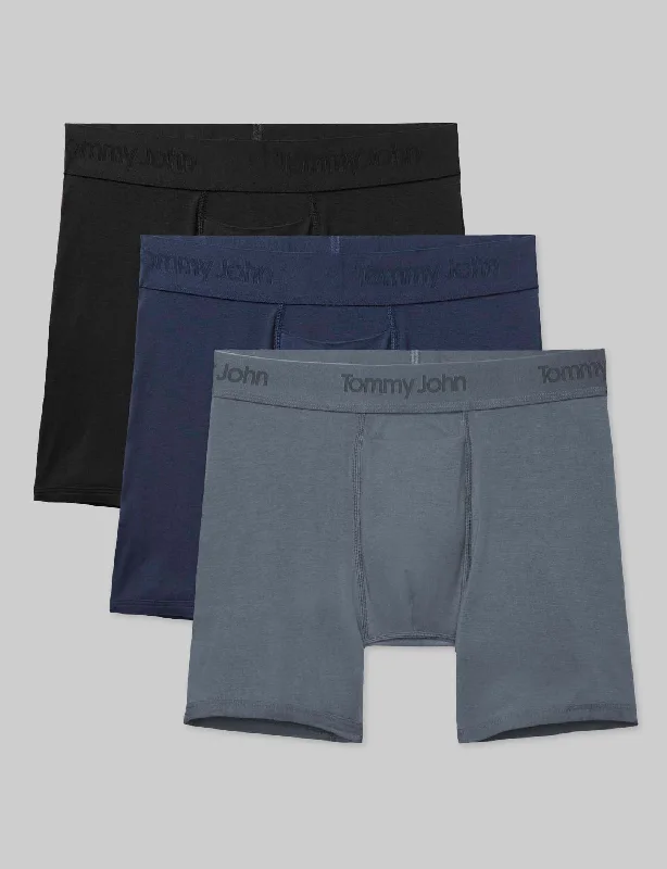 Second Skin Mid-Length Boxer Brief 6" (3-Pack) Sharp Men's Italian Sharp Men's Italian