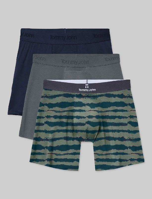 Second Skin Relaxed Fit Boxer 6" (3-Pack) Dynamic Men's Moto Dynamic Men's Moto