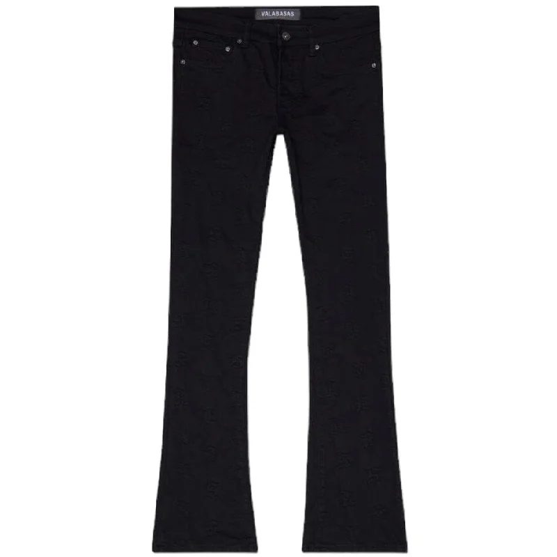 Valabasas "Frith" Stacked Denim (Black) VLBS6030 Elegant Men's Formal  Elegant Men's Formal 