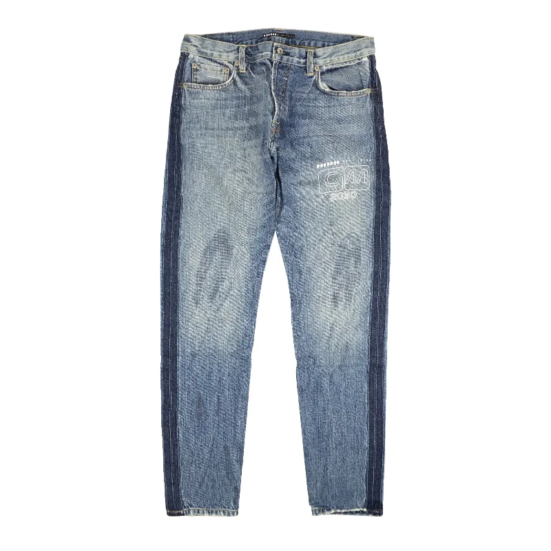 Visitor On Earth Washed Jeans - Blue Dynamic Men's Moto Dynamic Men's Moto