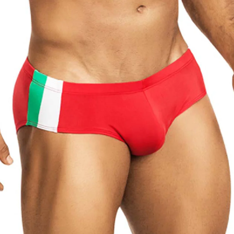 Vuthy 436 Brief Italian Flag Swimwear - Preppy Men's College Preppy Men's College