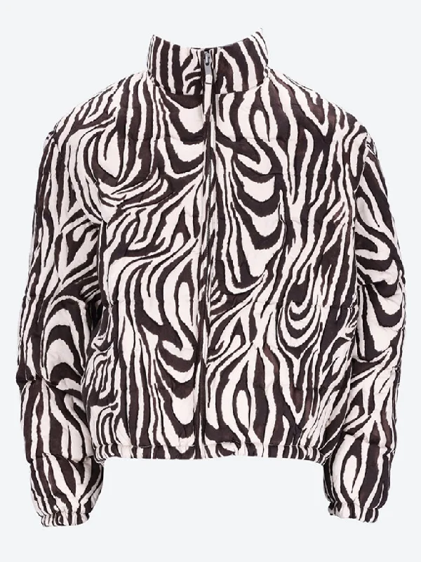 Zebra quilted puffer Laid Laid