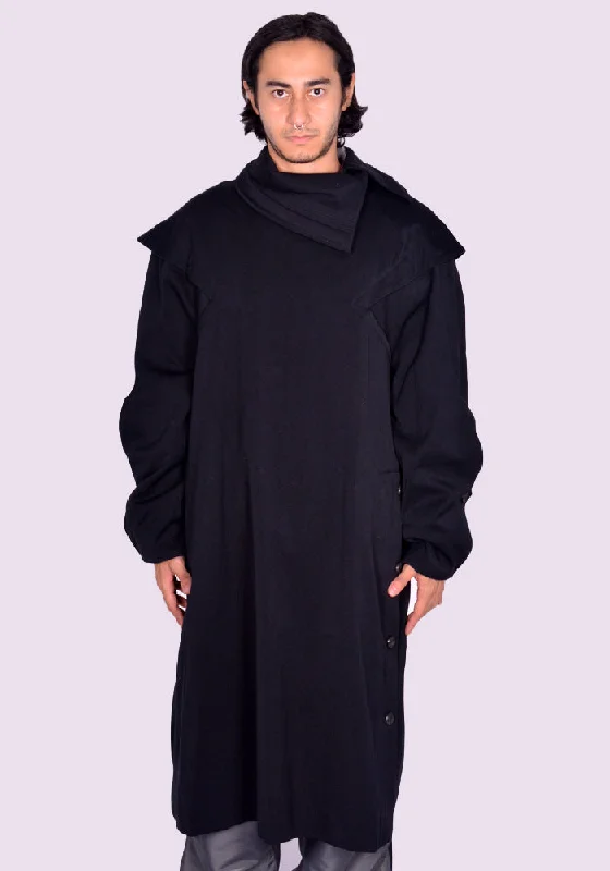 KIKO KOSTADINOV MEN KKAW24C01-60 BENDIX COAT RAVEN BLACK (New season FW24) Bohemian Men's Free Bohemian Men's Free