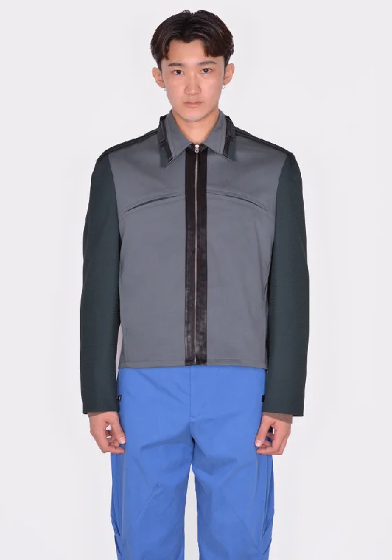 KIKO KOSTADINOV MEN KKSS24J08-40 UGO BLOUSON STONE GREY/DEEP GREEN/INK BLACK Artistic Men's Avant Artistic Men's Avant