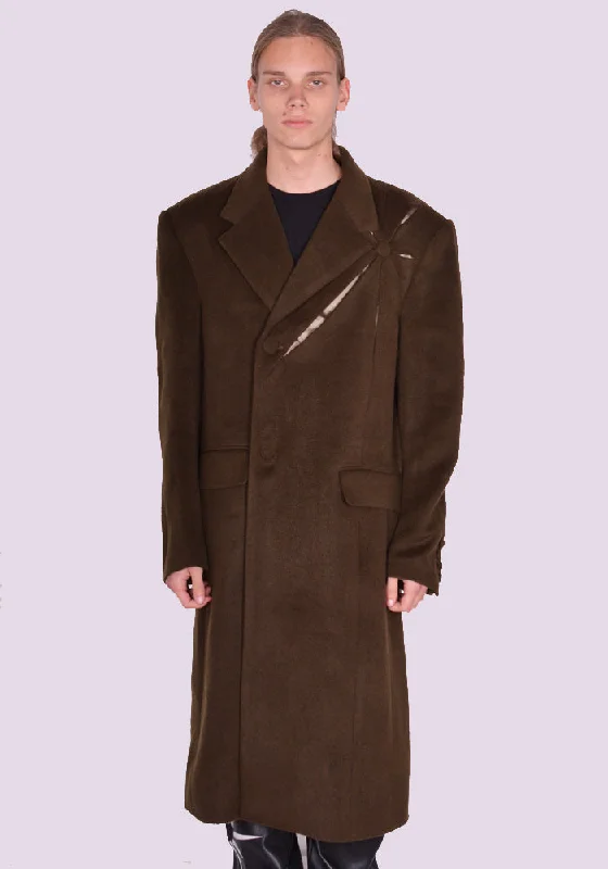 KUSIKOHC KUW3CT01KR-C4001.999 ORIGAMI COAT OLIVE Tailored Tailored