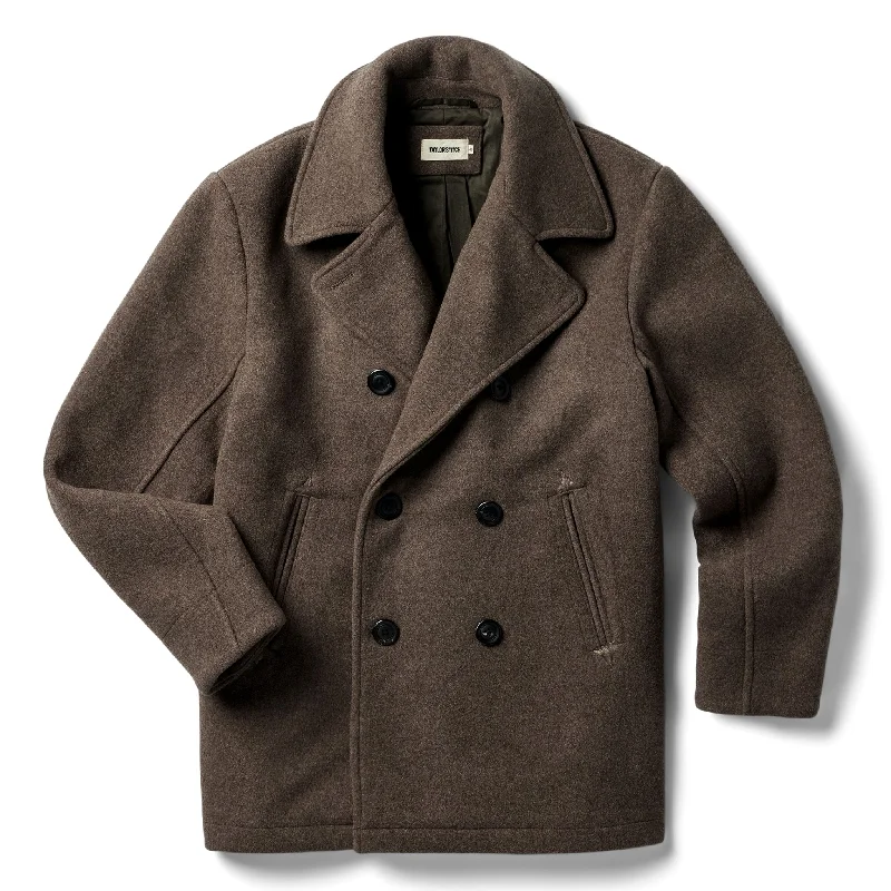 The Mariner Coat in Sable Melton Wool Confident Men's Power Confident Men's Power