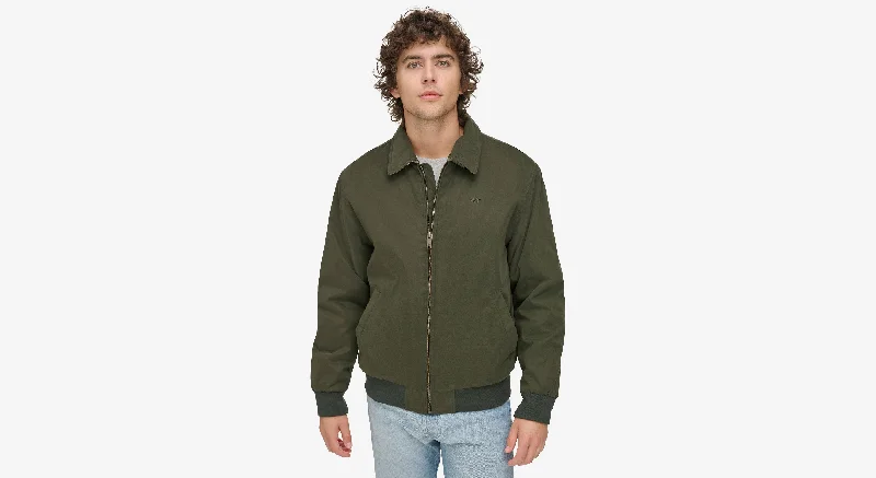 Microtwill Deck Bomber, Relaxed Fit Polished Men's Satin Polished Men's Satin