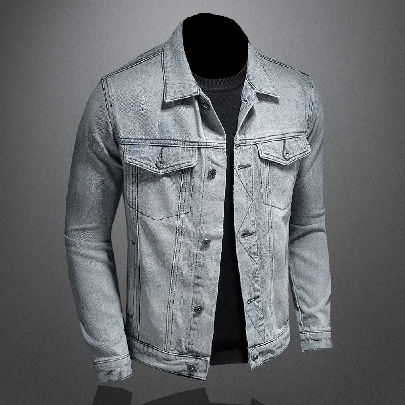 Novelty Denim Jacket Sophisticated Men's French Sophisticated Men's French