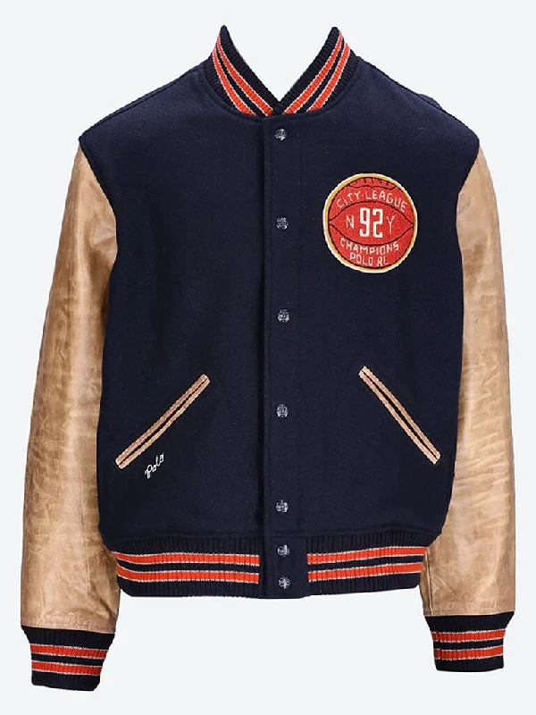 Lined varsity bomber jacket Sporty Men's Tennis Sporty Men's Tennis