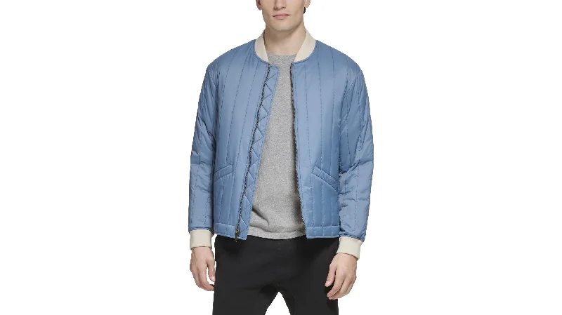 Recycled Nylon Channel Quilted Bomber Jacket Polished Men's Satin Polished Men's Satin