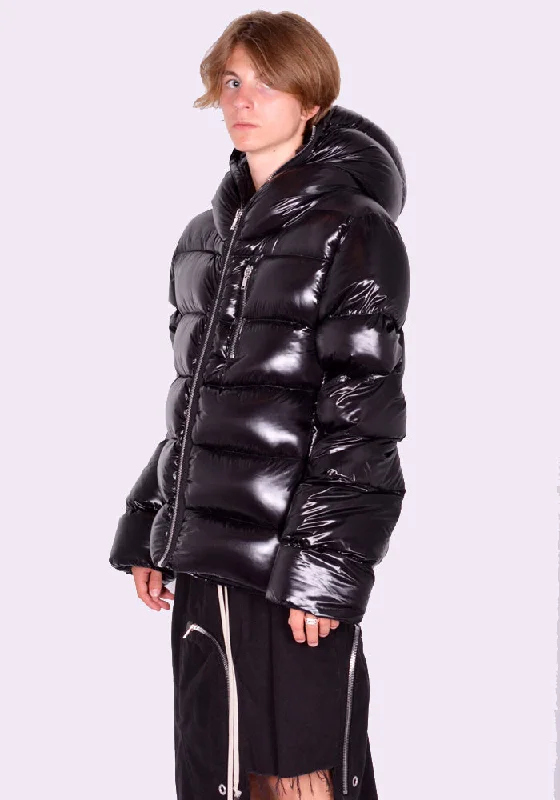 RICK OWENS MEN RU02D6722 NLD4 SEALED DOWN JACKET BLACK (New Season FW24) Laid Laid