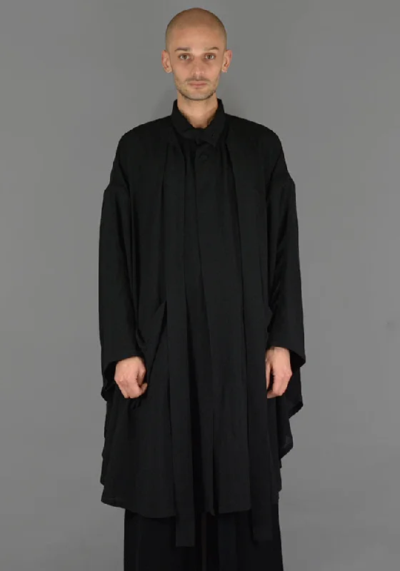 TAC:TAC TA91 FA021 PONCHO COAT BLACK Youthful Men's Anime Youthful Men's Anime