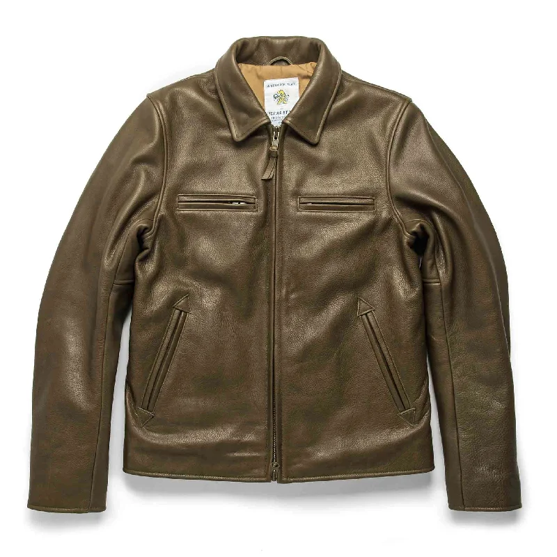 The Moto Jacket in Loden Steerhide Elegant Men's Formal  Elegant Men's Formal 