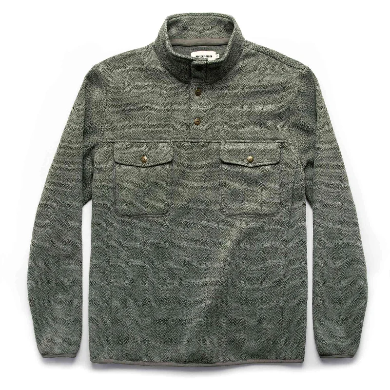 The Pack Pullover in Slate Grid Fleece Relaxed Men's Australian  Relaxed Men's Australian 