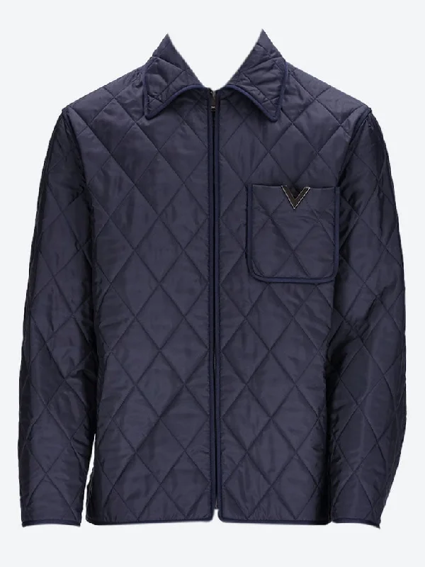 V detail quilted jacket Cozy Men's Winter Cozy Men's Winter