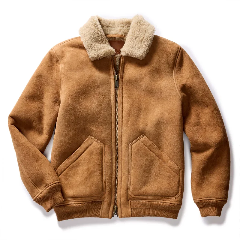 The Wright Jacket in Camel Shearling Leather Artistic Men's Avant Artistic Men's Avant