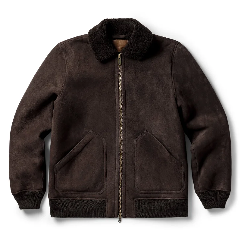 The Wright Jacket in Espresso Shearling Masculine Men's Thick Masculine Men's Thick